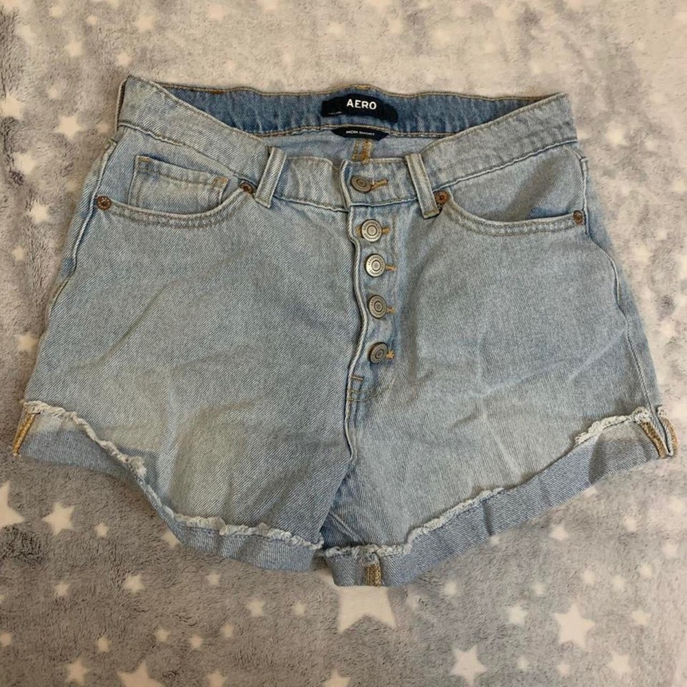 Aéropostale high rise button up mom shorts